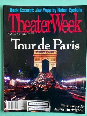 Tour de Paris - Joe Papp Theater Week Magazine  September 5 1994 Label Attached